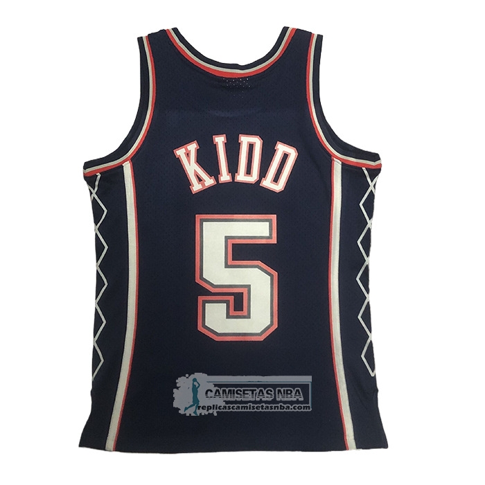 Camiseta Brooklyn Nets Jason Kidd NO 5 Mitchell & Ness 2006-07 Azul